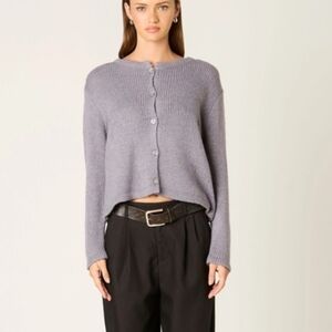 NIA Ariana Wool Blend Cardigan Gray NWT Plus Size Approximate Size 18